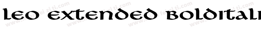 Leo Extended BoldItalic字体转换